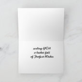 BASKET VULT MET PURRRFECT CHRISTMAS WISHES FEESTDAGEN KAART (Binnen)