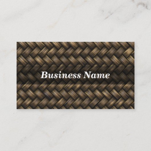 Basket Weave Background Visitekaartje (Voorkant)