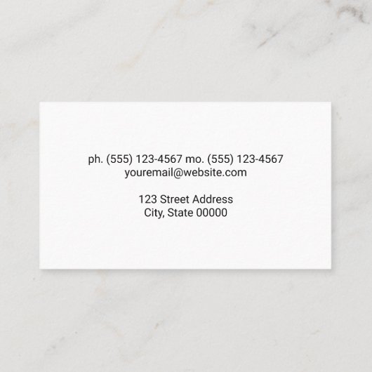 Basket Weave | Huur Visitekaartje (Achterkant)