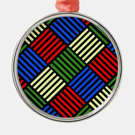 Basket Weave Metalen Ornament (Voorkant)