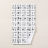 Basket Weave Mudcloth, zwart-wit Bad Handdoek (Handdoek)