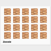 Basket Weave Patroon Vierkante Sticker (Vel)
