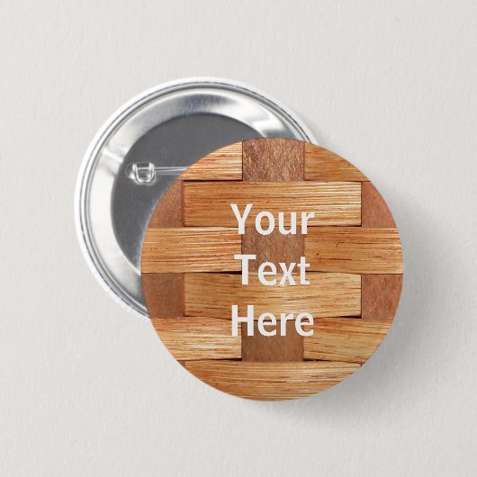 Basket Weave Ronde Button 5,7 Cm (Voorkant /achterkant)