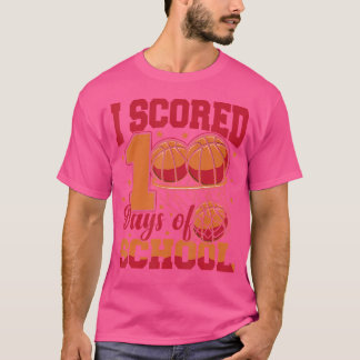 Basketbal 100e schooldag 100 schooldagen t-shirt
