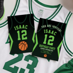 Basketbal 12 Verjaardagsuitnodiging Kaart