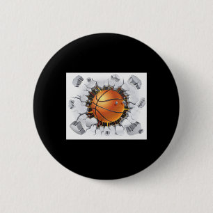Basketbal 1 ronde button 5,7 cm