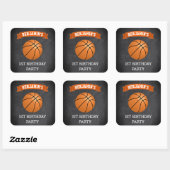 Basketbal 1e Verjaardagsfeestje Favor Sticker (Vel)