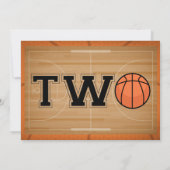 Basketbal 2e verjaardag foto kaart (Achterkant)