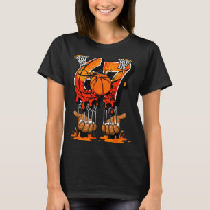Basketbal 67 Zes Zeven 6 7 Jongens Grappig Gen Alp T-shirt