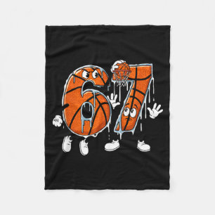 Basketbal 67 Zes Zeven Cool Meme 6 7 Grappige Drip Fleece Deken