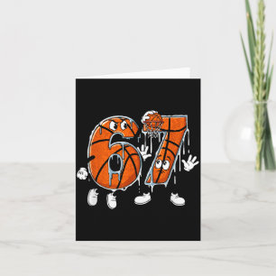 Basketbal 67 Zes Zeven Cool Meme 6 7 Grappige Drip Kaart