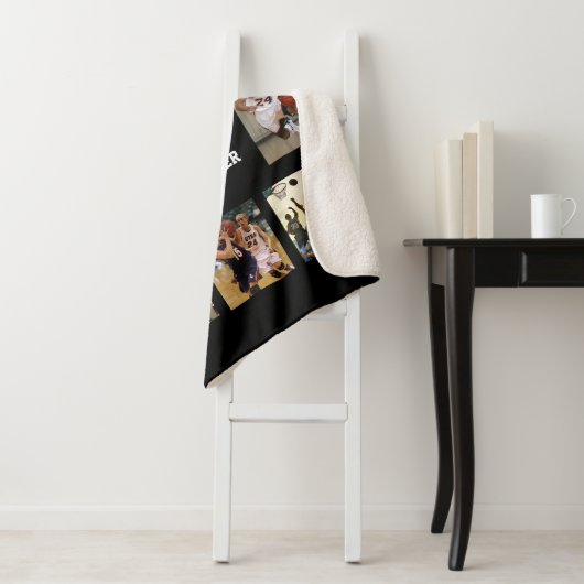 Basketbal 7 foto collage fleece deken (In situ)