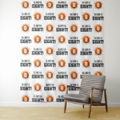 Basketbal 8e verjaardag jongen | Step Repeat Achte Wandkleed (In situ)