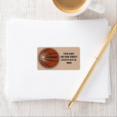 Basketbal Aangepast adreslabel Etiket (Insitu)