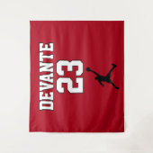 Basketbal Aangepaste Achtergrond - Groot Wandkleed (Voorkant)