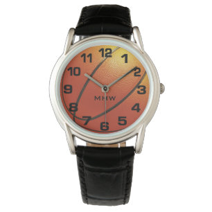 Basketbal aangepaste monogram horloges