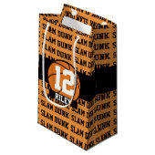 Basketbal Aangepaste naam Age Slam Dunk Klein Cadeauzakje (Voorkant Gekanteld)