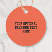 Basketbal aangepaste tekst bedankjes labels (Achterkant)