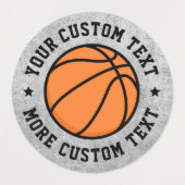 Basketbal aangepaste tekstlabels labels (Design 2)