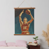  basketbal actie schot hangend wandkleed (Slaapkamer)