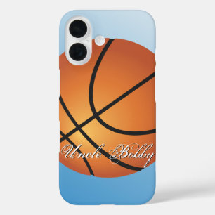 Basketbal Afbeelding 🏀 Monogram Budget Speciaal iPhone 16 Hoesje
