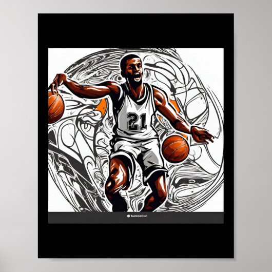 Basketbal Afbeelding Poster (Voorkant)