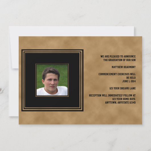 Basketbal Afstuderen aankondiging (Achterkant)