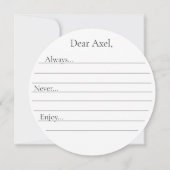 Basketbal Afstuderen Gastenboek Advies Kaarten (Achterkant)