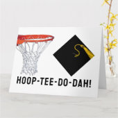 Basketbal Afstuderen Kaart (Gele Bloem)