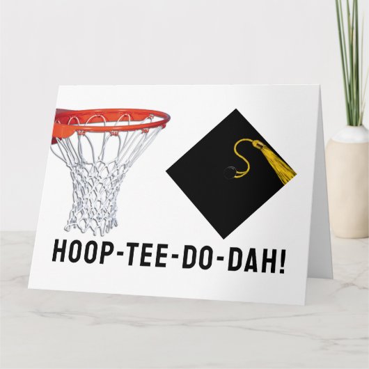 Basketbal Afstuderen Kaart (Voorkant)