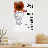 Basketbal Afstuderen Poster (Keuken)