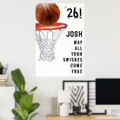 Basketbal Afstuderen Poster (Thuiskantoor)