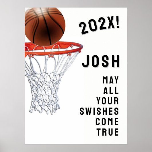 Basketbal Afstuderen Poster (Voorkant)