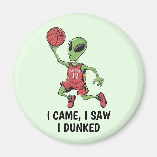 Basketbal Alien Magneet (Voorkant)