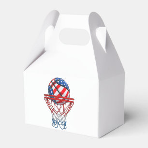 Basketbal Amerikaans Patriottisch 4 juli Amerikaan Bedankdoosjes