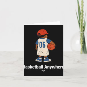 Basketbal Anywhere Illustratie Nieuwigheid Graphic Kaart