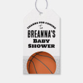 Basketbal Baby shower Dank je wel Cadeaulabel (Voorkant)