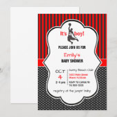 Basketbal Baby shower Invitation Kaart (Voorkant / Achterkant)