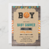 Basketbal baby shower uitnodiging (Voorkant)