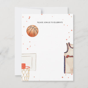 Basketbal baby shower uitnodiging, kinderen jarig feestdagenkaart