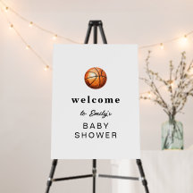 Basketbal Baby Shower Welkom Bord