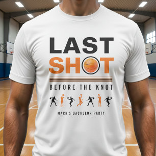 Basketbal Bachelorparty Laatste Schot Oranje & Wit T-shirt