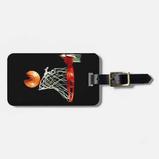 Basketbal Bagagelabel (Voorkant horizontaal)