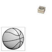 Basketbal Bal 1x1 Rubberstempel (Gestempeld)