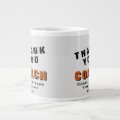 Basketbal Bal Dank je Coach  Extra Grote Beker (Voorkant)