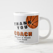 Basketbal Bal Dank je Coach  Extra Grote Beker (Rechts)