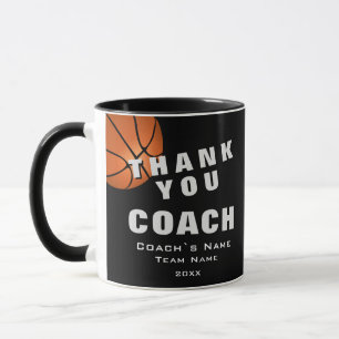 Basketbal Bal Dank je Coach Notitie Mok