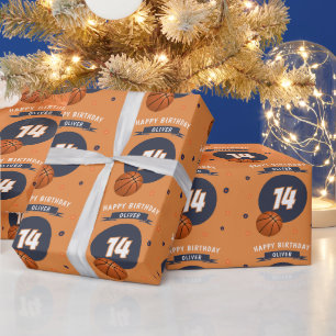 Basketbal Bal Gelukkige Verjaardag Sport Cadeaupapier