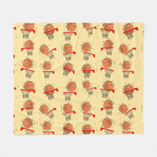 Basketbal - Bal & Mand Naadloos Patroon Fleece Deken