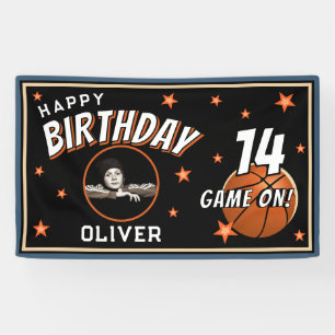 Basketbal Bal Sporten Verjaardag Foto Achtergrond Spandoek